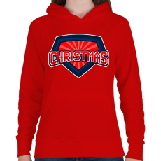 PRINTFASHION SUPER CHRISTMAS 2 - Női kapucnis pulóver - Piros