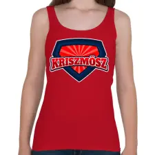 PRINTFASHION SUPER KRISZMÖSZ - Női atléta - Cseresznyepiros női trikó