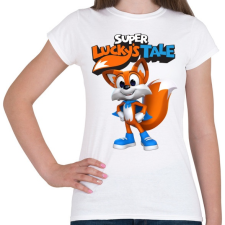 PRINTFASHION Super Lucky's Tale - Női póló - Fehér női póló