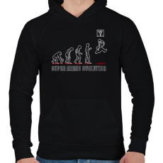 PRINTFASHION Super Mario evolúció - Férfi kapucnis pulóver - Fekete