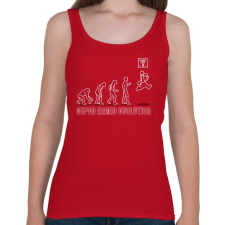 PRINTFASHION Super Mario evolúció - Női atléta - Cseresznyepiros női trikó