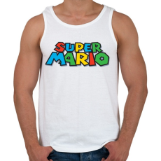 PRINTFASHION Super Mario - Férfi atléta - Fehér