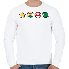 PRINTFASHION Super mario - Férfi pulóver - Fehér férfi pulóver, kardigán