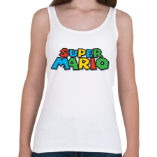PRINTFASHION Super Mario - Női atléta - Fehér női trikó
