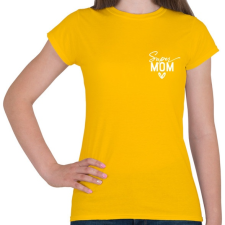 PRINTFASHION Super mom fehér - Női póló - Sárga női póló