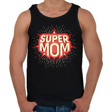 PRINTFASHION Super Mom - Férfi atléta - Fekete