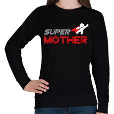 PRINTFASHION SUPER MOTHER - Női pulóver - Fekete
