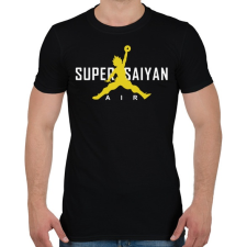 PRINTFASHION Super Saiyan Air - Férfi póló - Fekete férfi póló