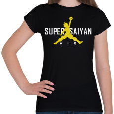 PRINTFASHION Super Saiyan Air - Női póló - Fekete