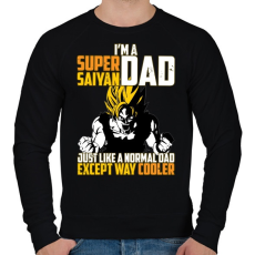 PRINTFASHION Super Saiyan APA - Férfi pulóver - Fekete