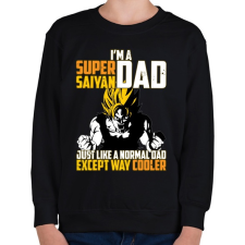 PRINTFASHION Super Saiyan APA - Gyerek pulóver - Fekete gyerek pulóver, kardigán