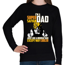 PRINTFASHION Super Saiyan APA - Női pulóver - Fekete