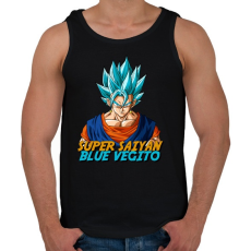 PRINTFASHION Super Saiyan Blue Vegito - Férfi atléta - Fekete