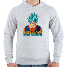 PRINTFASHION Super Saiyan Blue Vegito - Férfi kapucnis pulóver - Sport szürke férfi pulóver, kardigán