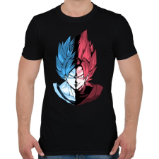 PRINTFASHION Super Saiyan Blue VS Super Saiyan Rose - Férfi póló - Fekete férfi póló