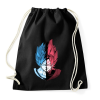 PRINTFASHION Super Saiyan Blue VS Super Saiyan Rose - Sportzsák, Tornazsák - Fekete