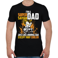 PRINTFASHION Super Saiyan Dad - Férfi póló - Fekete férfi póló