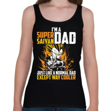 PRINTFASHION Super Saiyan Dad - Női atléta - Fekete női trikó