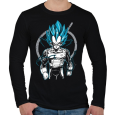 PRINTFASHION Super Saiyan GOD Vegeta - Férfi hosszú ujjú póló - Fekete