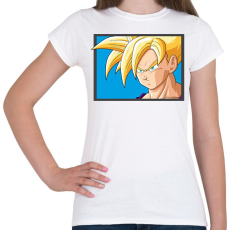 PRINTFASHION Super Saiyan Goku - Női póló - Fehér