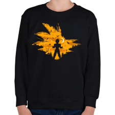 PRINTFASHION Super Saiyan - Gyerek pulóver - Fekete gyerek pulóver, kardigán
