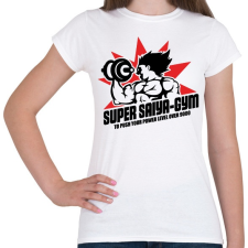 PRINTFASHION Super Saiyan Gym - Női póló - Fehér női póló