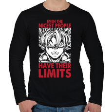 PRINTFASHION Super Saiyan Son Goku - Férfi hosszú ujjú póló - Fekete