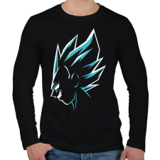 PRINTFASHION Super Saiyan Vegeta - Férfi hosszú ujjú póló - Fekete férfi póló