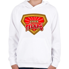 PRINTFASHION SUPER TÉLAPÓ - Gyerek kapucnis pulóver - Fehér gyerek pulóver, kardigán