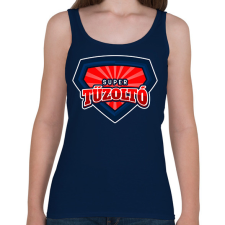 PRINTFASHION SUPER TÚZOLTÓ - Női atléta - Sötétkék női trikó