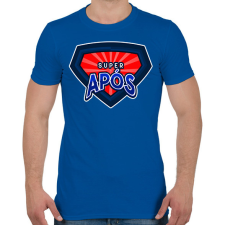 PRINTFASHION SUPERAPÓS - Férfi póló - Királykék férfi póló