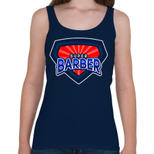 PRINTFASHION SUPERBARBER - Női atléta - Sötétkék női trikó