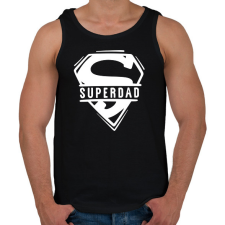 PRINTFASHION Superdad - Férfi atléta - Fekete atléta, trikó