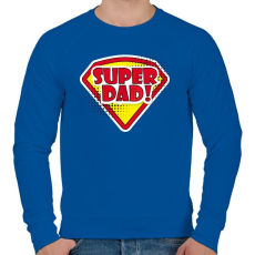 PRINTFASHION SuperDad! - Férfi pulóver - Királykék