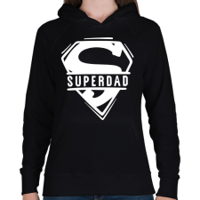 PRINTFASHION Superdad - Női kapucnis pulóver - Fekete női pulóver, kardigán