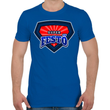 PRINTFASHION SUPERFESTŐ - Férfi póló - Királykék férfi póló
