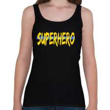 PRINTFASHION SUPERHERO - Női atléta - Fekete női trikó