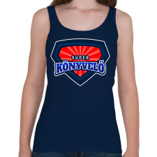 PRINTFASHION SUPERKÖNYVELŐ - Női atléta - Sötétkék női trikó