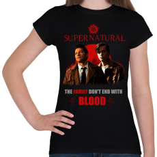 PRINTFASHION supernatural castial and jack - Női póló - Fekete