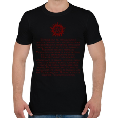 PRINTFASHION supernatural demoniac text red - Férfi póló - Fekete