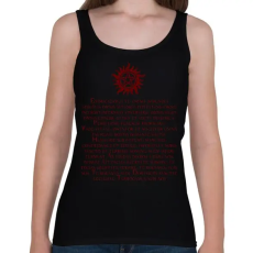 PRINTFASHION supernatural demoniac text red - Női atléta - Fekete