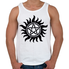 PRINTFASHION Supernatural - Férfi atléta - Fehér atléta, trikó