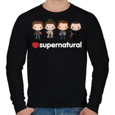 PRINTFASHION Supernatural - Férfi pulóver - Fekete férfi pulóver, kardigán