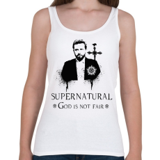 PRINTFASHION SUPERNATURAL GOD IS NOT FAIR - Női atléta - Fehér