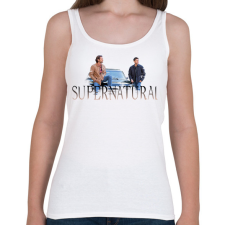 PRINTFASHION Supernatural - Női atléta - Fehér női trikó