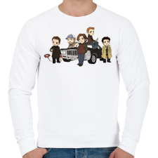 PRINTFASHION Supernatural - Odaát - Férfi pulóver - Fehér férfi pulóver, kardigán