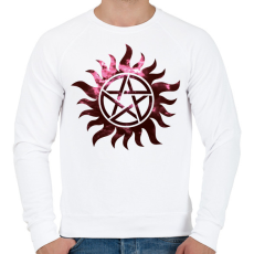 PRINTFASHION Supernatural (Odaát) - Férfi pulóver - Fehér