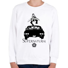 PRINTFASHION SUPERNATURAL RAJZ - Gyerek pulóver - Fehér