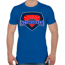 PRINTFASHION SUPERNETWORKER - Férfi póló - Királykék férfi póló