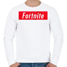 PRINTFASHION Supp' Fortnite - Férfi pulóver - Fehér